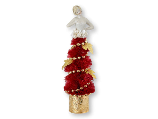 1920s German Porcelain Lady Holiday Tree