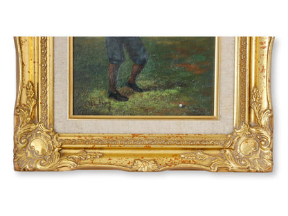 Vintage Golf Oil Painting on Canvas