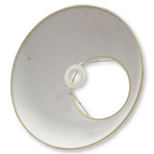 Antique French Linen Lampshade w/ Hand-Monogrammed "C"