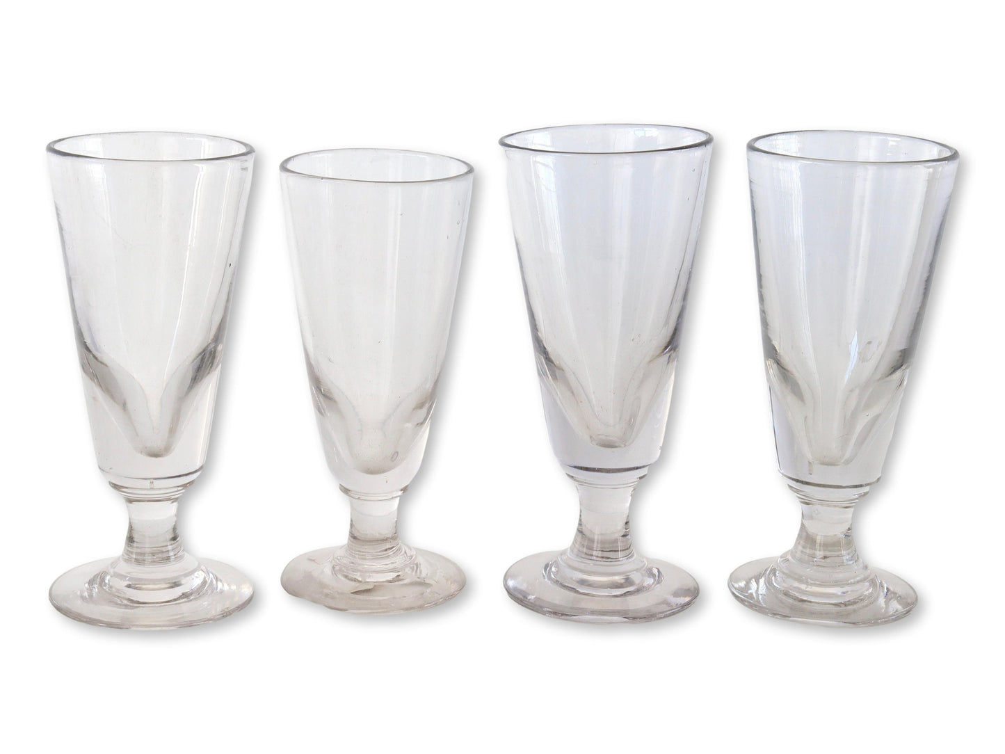 1880s French Absinthe Glasses w/ Spoons