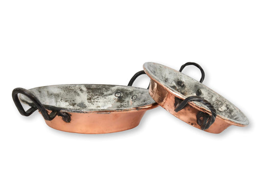 19th-Century English Copper Pie Dishes, Pair
