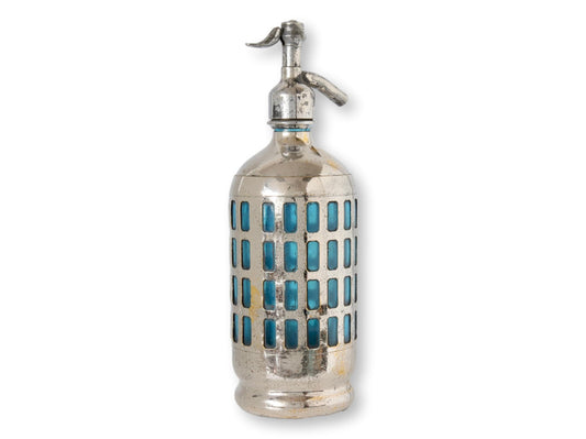 1920s French Paris Bistro Metal Cased Seltzer Bottle