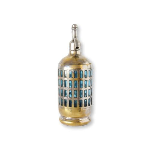 1920s Paris Bistro Metal Cased Seltzer Bottle