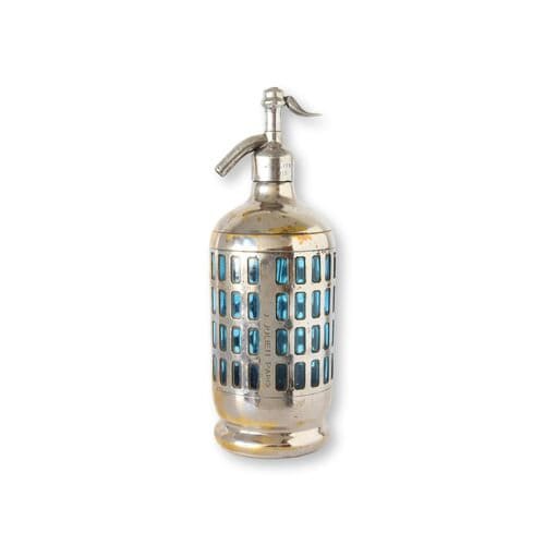 1920s Paris Bistro Metal Cased Seltzer Bottle