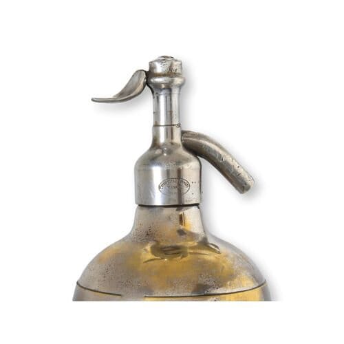 1920s Paris Bistro Metal Cased Seltzer Bottle