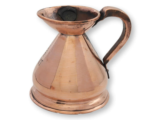Antique English Copper 1/2 Pint Ale Jug