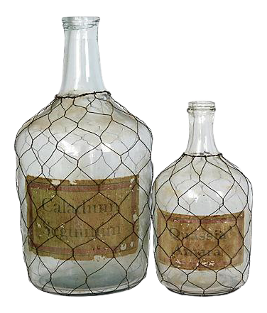 Large Antique Hand-Blown Pharmacy Jugs