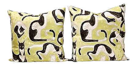 "Omega Cats" by Arthur Sanderson & Sons 21" Pillows