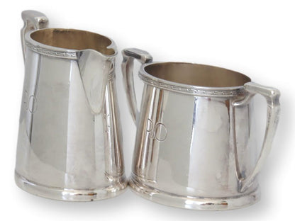 1950s Mappin & Webb for P&O Cruise Liner Cream and Sugar Set