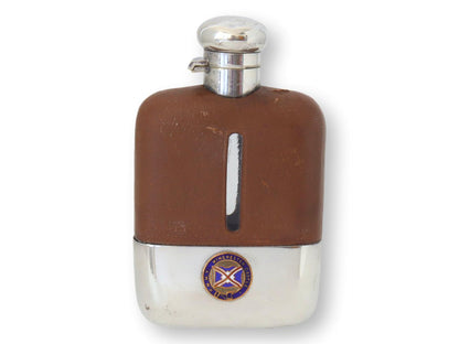 1940s R.M.M.V. Winchester Castle Leather-Wrapped Flask