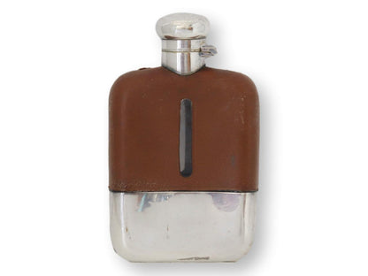 1940s R.M.M.V. Winchester Castle Leather-Wrapped Flask