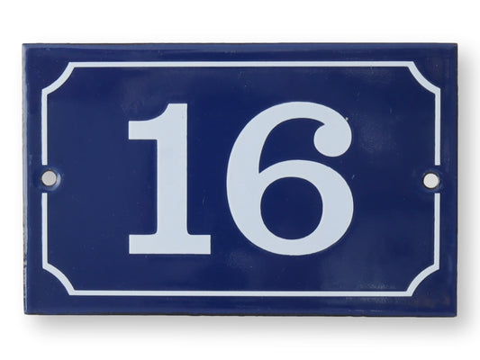 Vintage French Enameled Address Number