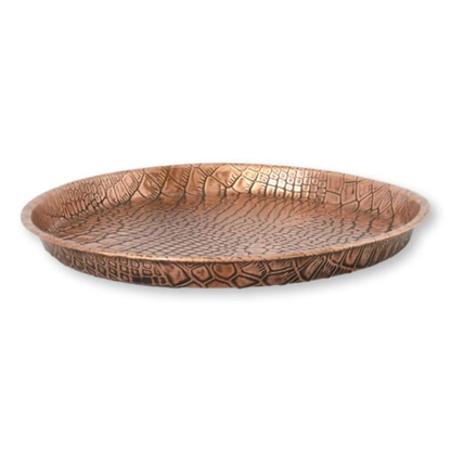 Midcentury English Copper Alligator Serving Tray
