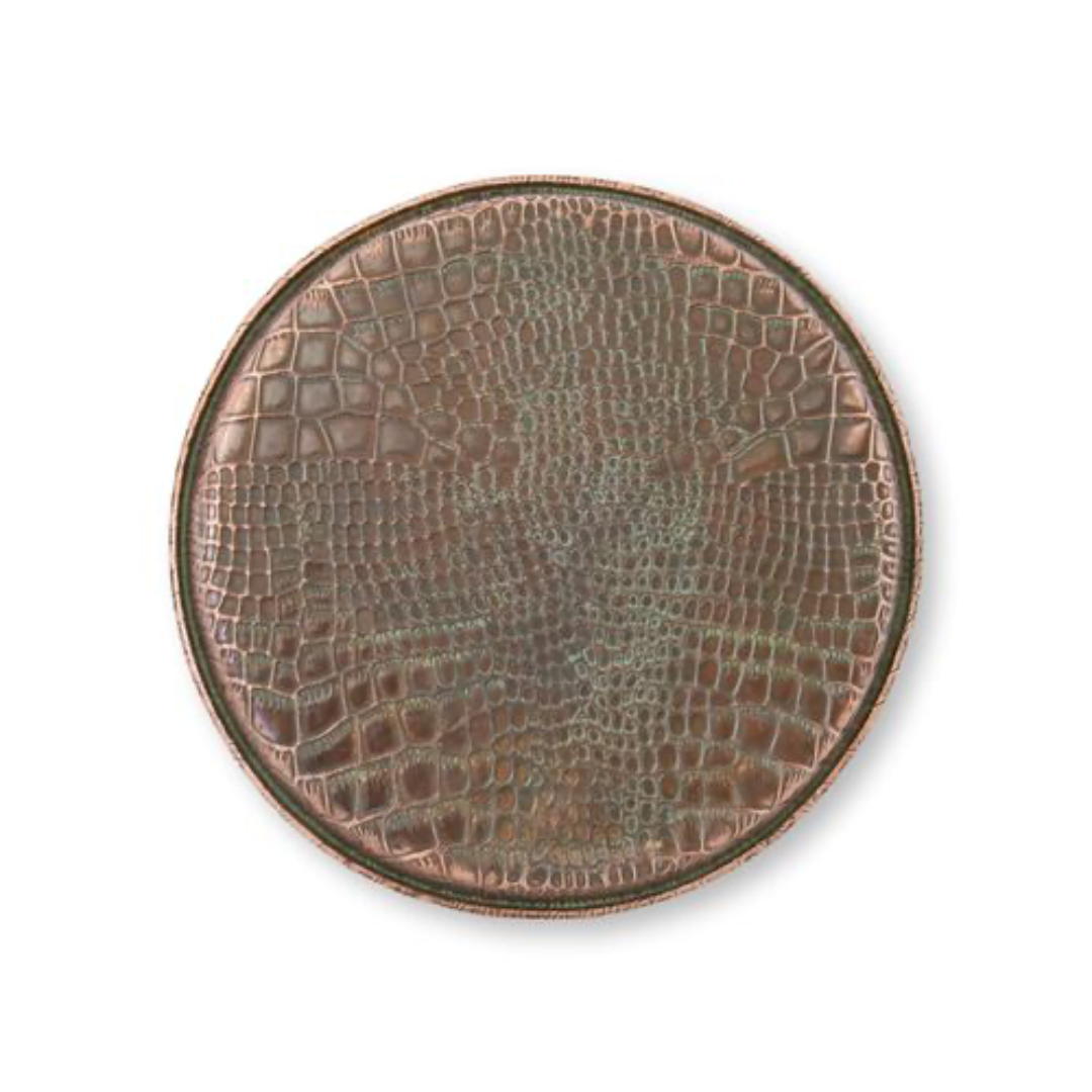Midcentury English Copper Alligator Serving Tray