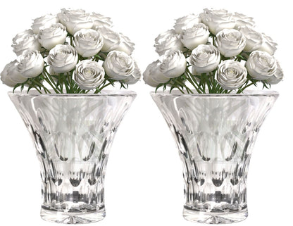 Pair of William Yeoward Cut Crystal Vases