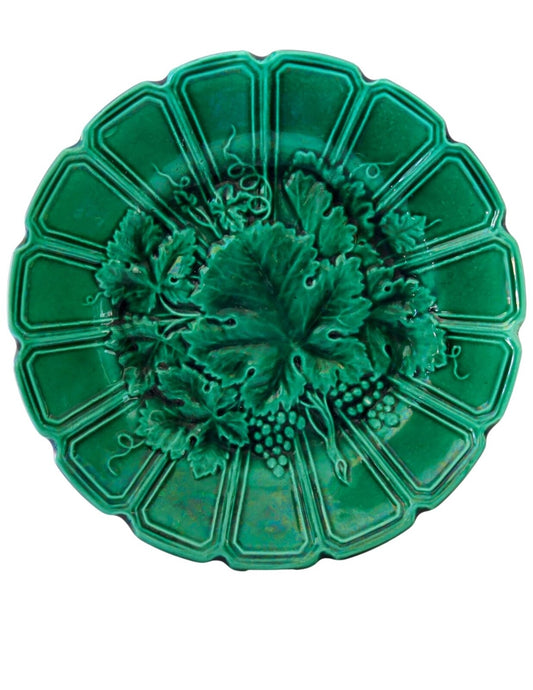 C.1880s Sarreguemines Majolica Plates, Set of 7