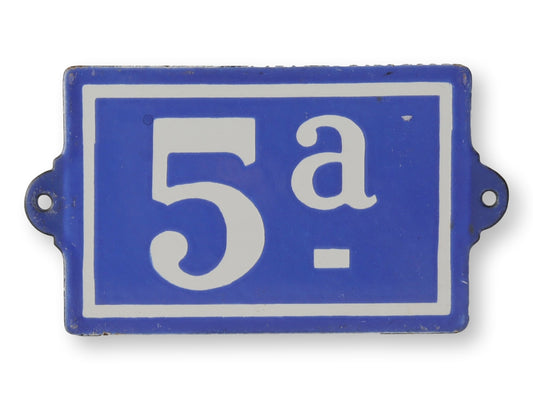 Vintage French Enameled Address Number