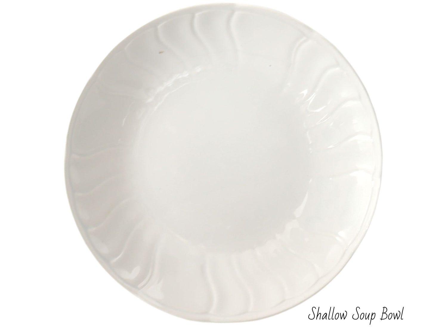 French Gien White Porcelain Dinner Set | Service for 10