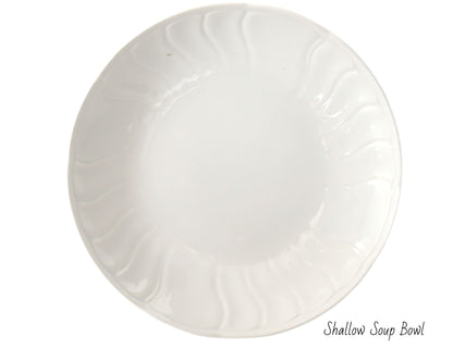 French Gien White Porcelain Dinner Set | Service for 10