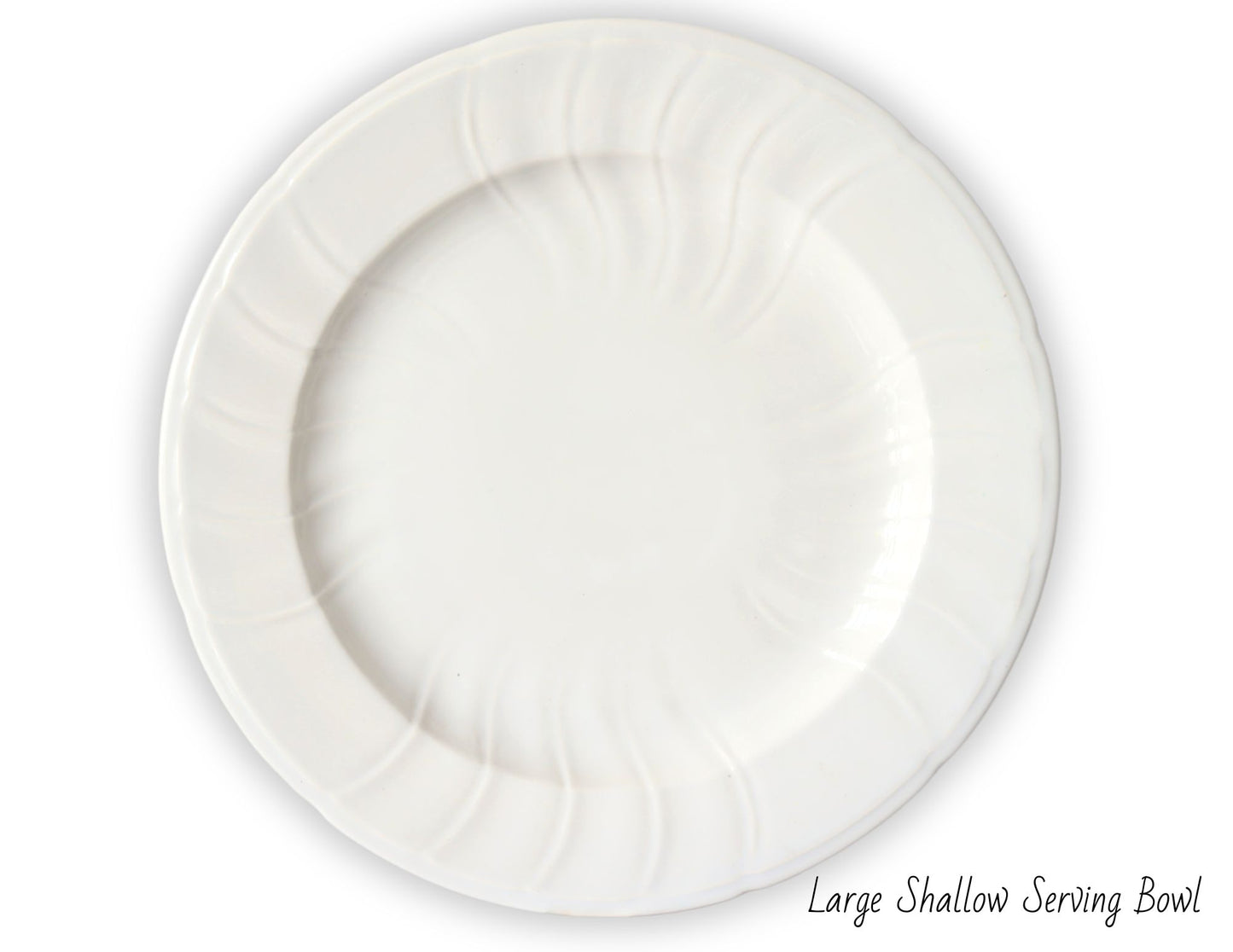 French Gien White Porcelain Dinner Set | Service for 10