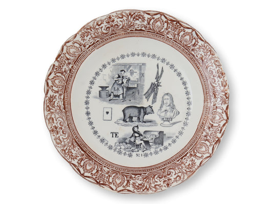 Antique French Rebus Puzzle Plate, C. 1880