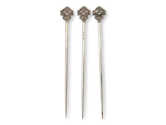 Walker & Hall Silver-Plate Skewers, Set of 3