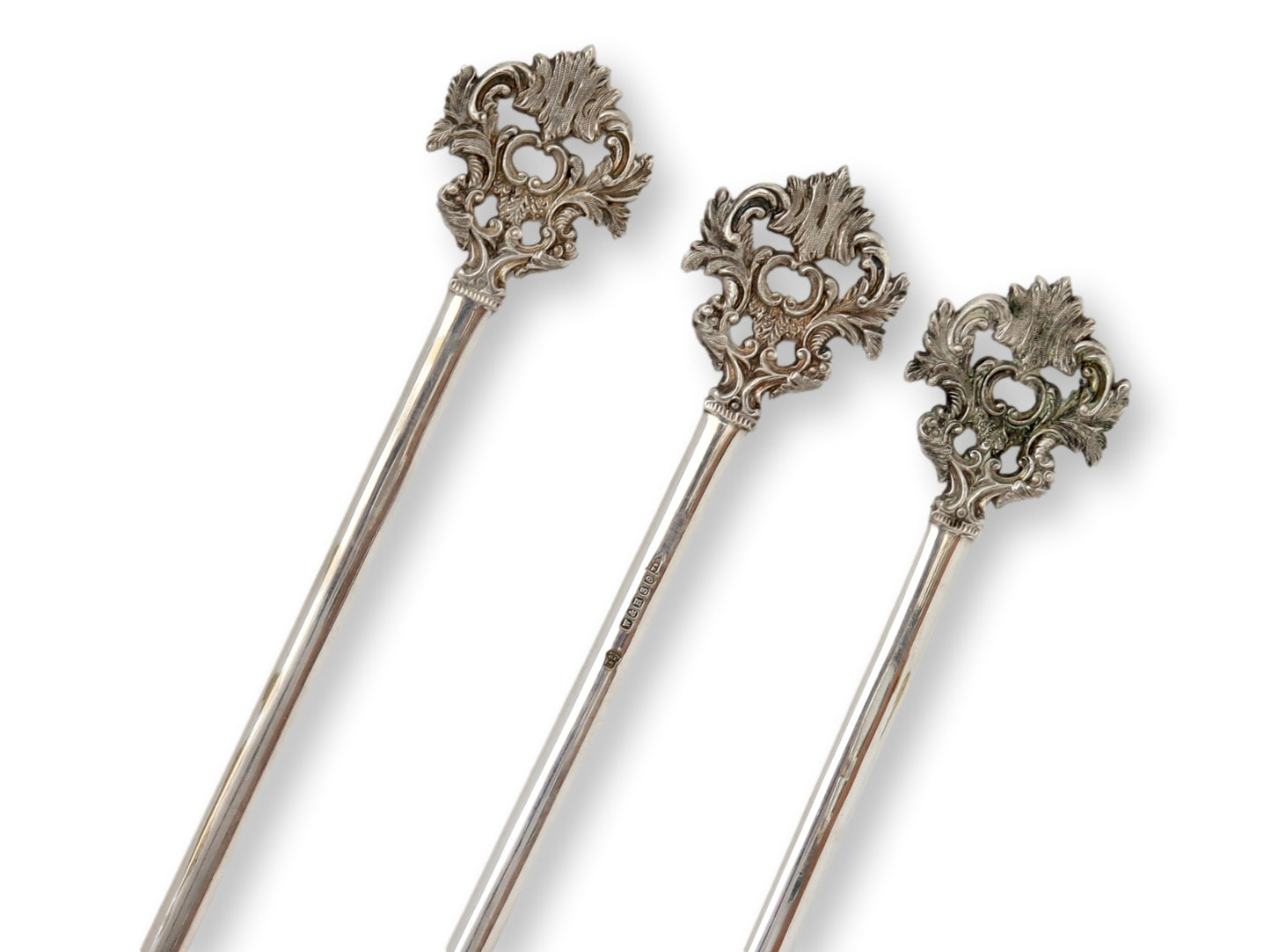 Walker & Hall Silver-Plate Skewers, Set of 3