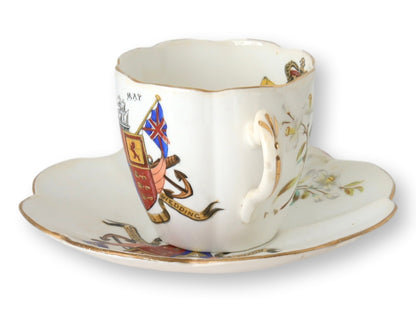 1893 Royal Wedding Teacup & Saucer – Prince George & Princess Mary