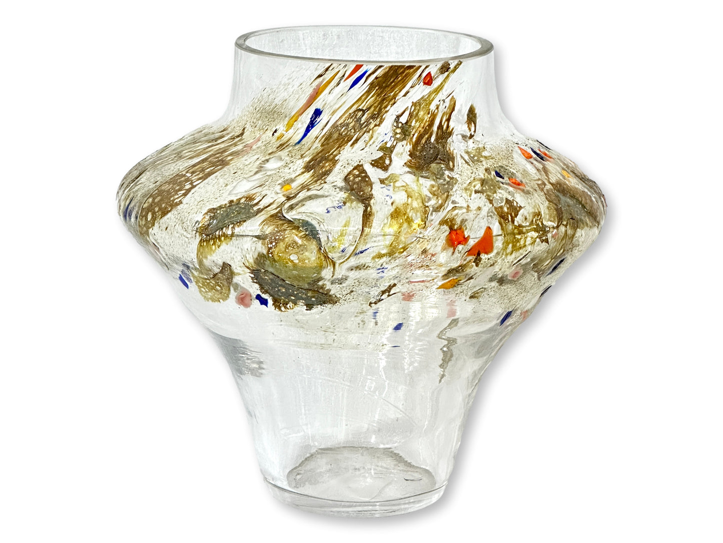Large Signed  Ion Tamaian Art Glass Vase