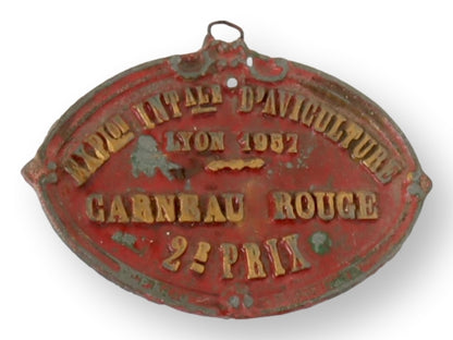 1957 French Livestock Trophy Plaque