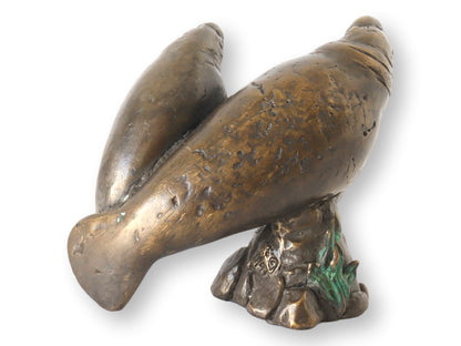 Petit Bronze Manatee Sculpture