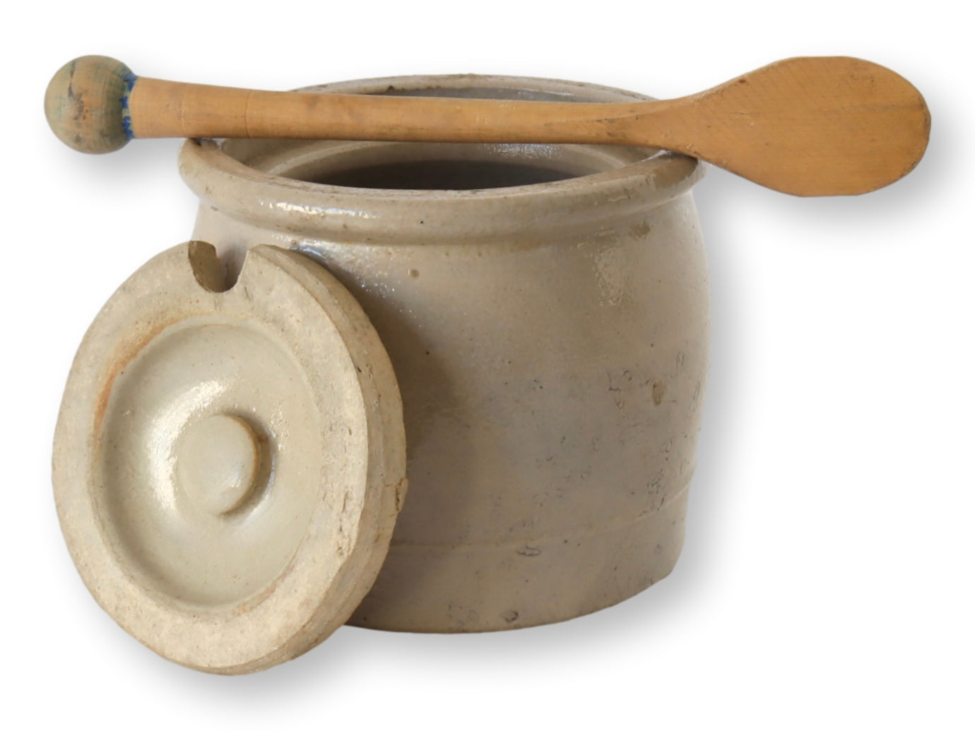 Antique Belgian Stoneware Mustard Pot w/ Spoon – Bruxelles
