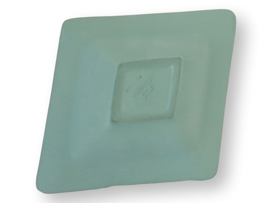 Wedgwood Rare Teal Jasperware Diamond Trinket Dish