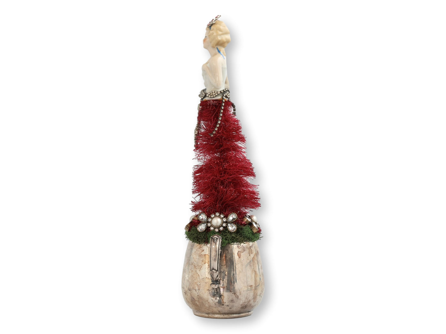 Antique Beauty Queen Jeweled Bottle Brush Tree