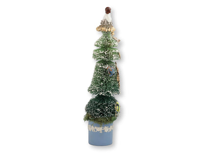 Starlet of the Sea Holiday Bottle Brush Tree w/ Wedgwood Pot