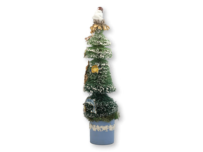 Starlet of the Sea Holiday Bottle Brush Tree w/ Wedgwood Pot
