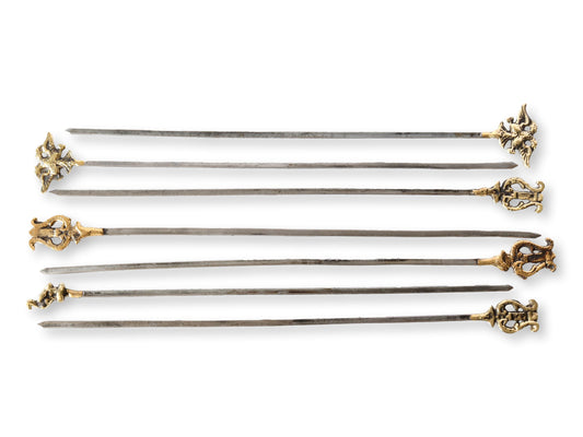 C. 1880 French Meat Skewers, Set of 7