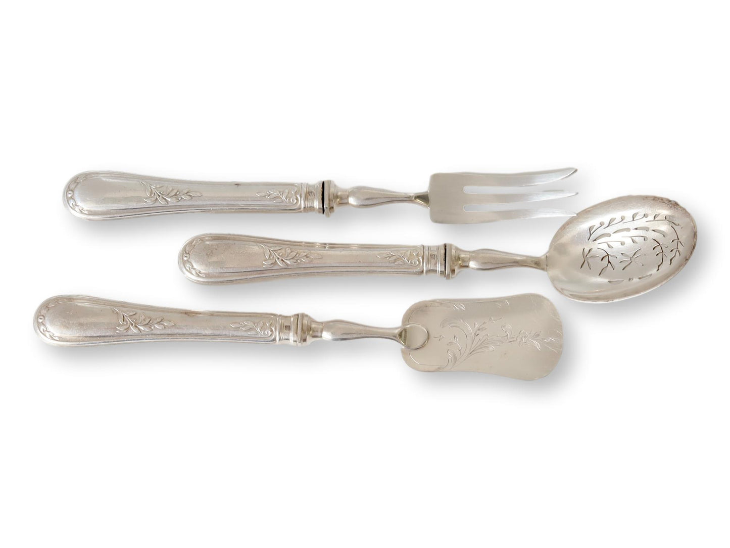 1920s French Cheese Scoop, Jam Spoon, Serving Fork