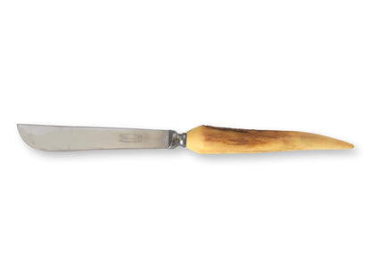 Midcentury German Solingen Stag-Horn Steak Knives, Set of 6
