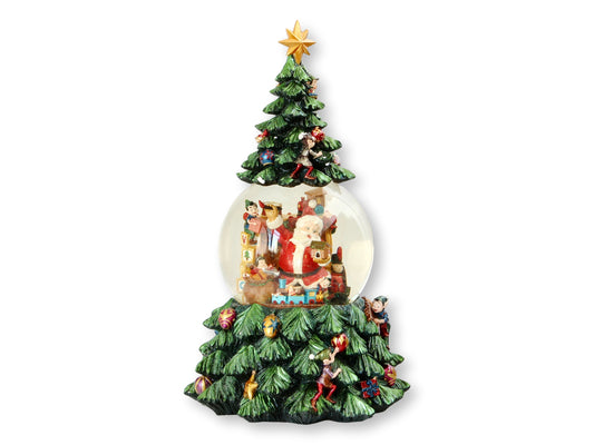 Christopher Radko “Santa’s Helper” Extra-Large Musical Snow Globe Tree – 2002