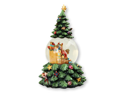Christopher Radko “Santa’s Helper” Extra-Large Musical Snow Globe Tree – 2002