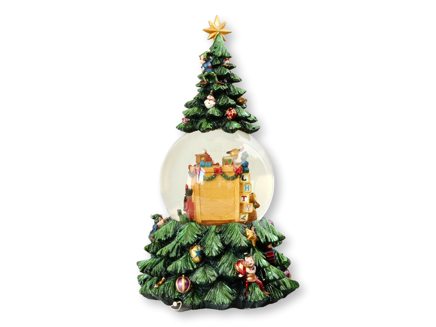 Christopher Radko “Santa’s Helper” Extra-Large Musical Snow Globe Tree – 2002