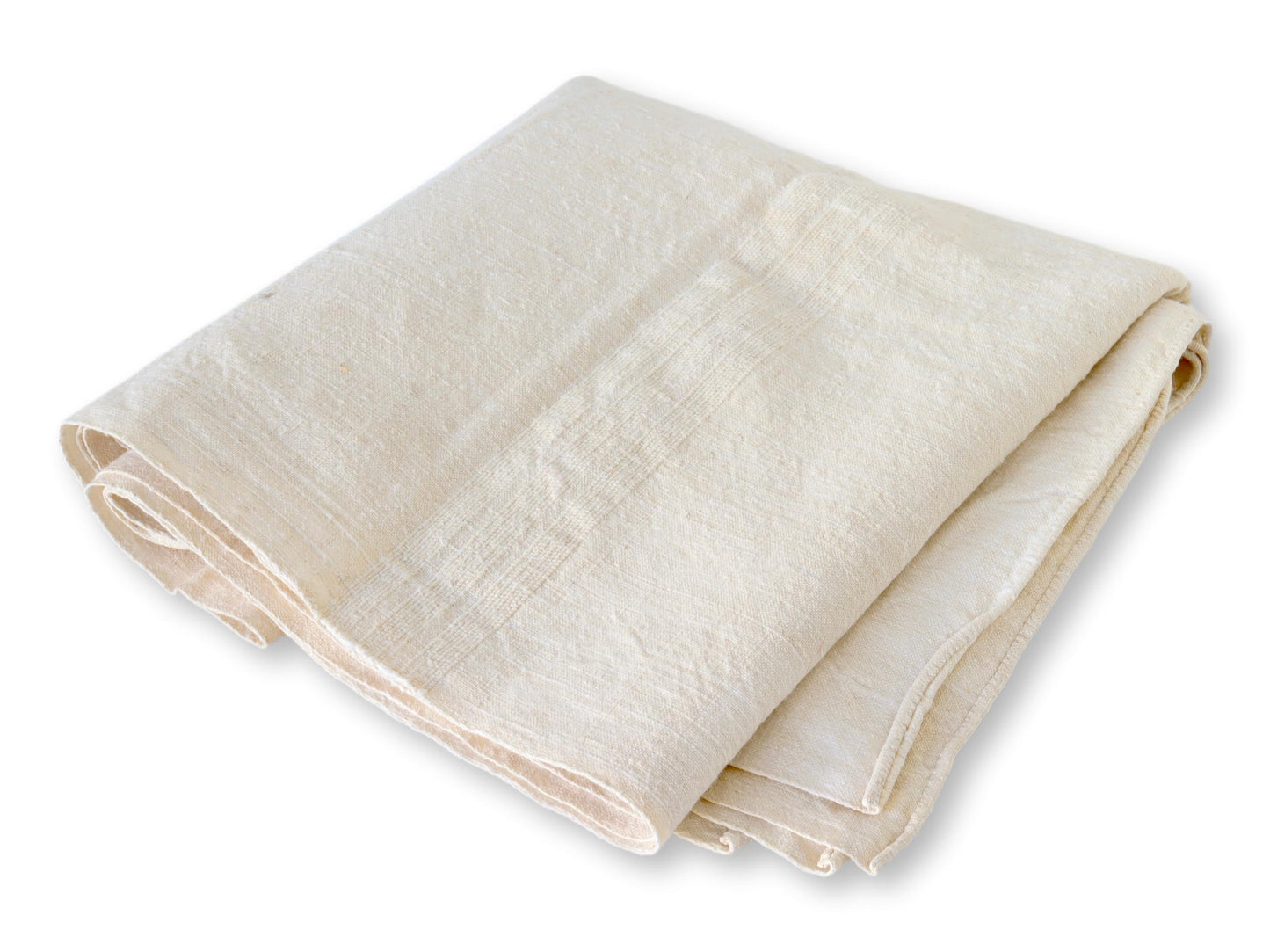 Antique French "B R" Monogrammed Linen Tablecloth - 69" x 41.5"