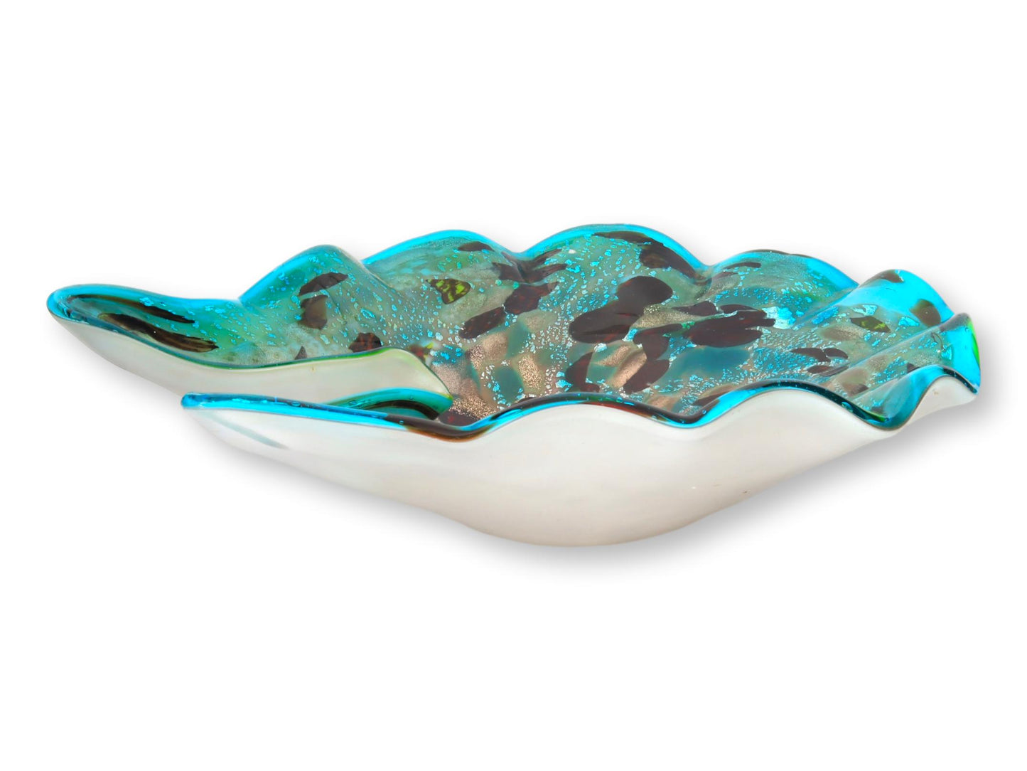 1950s Murano Glass Leaf Bowl