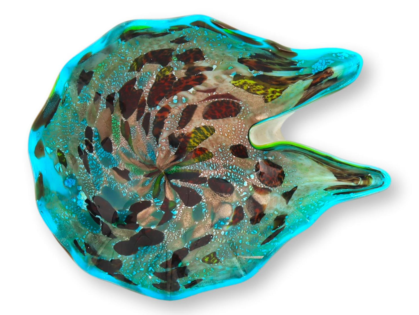 1950s Murano Glass Leaf Bowl