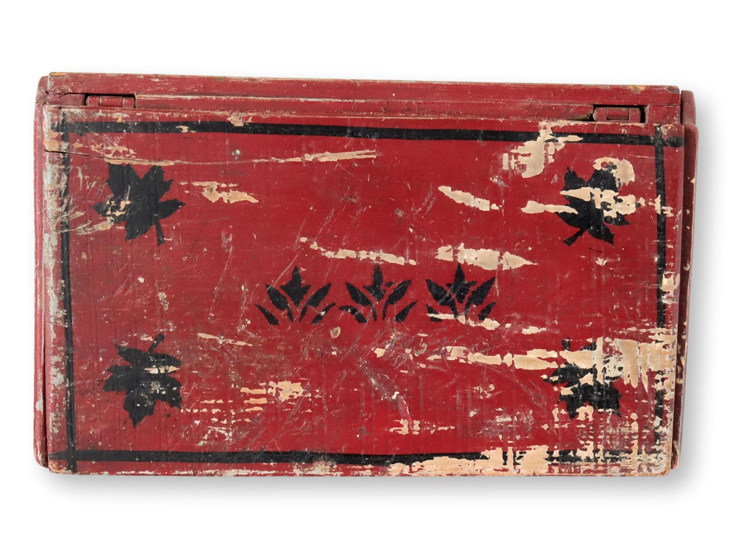 Antique American Folk Art Painted Storage Box