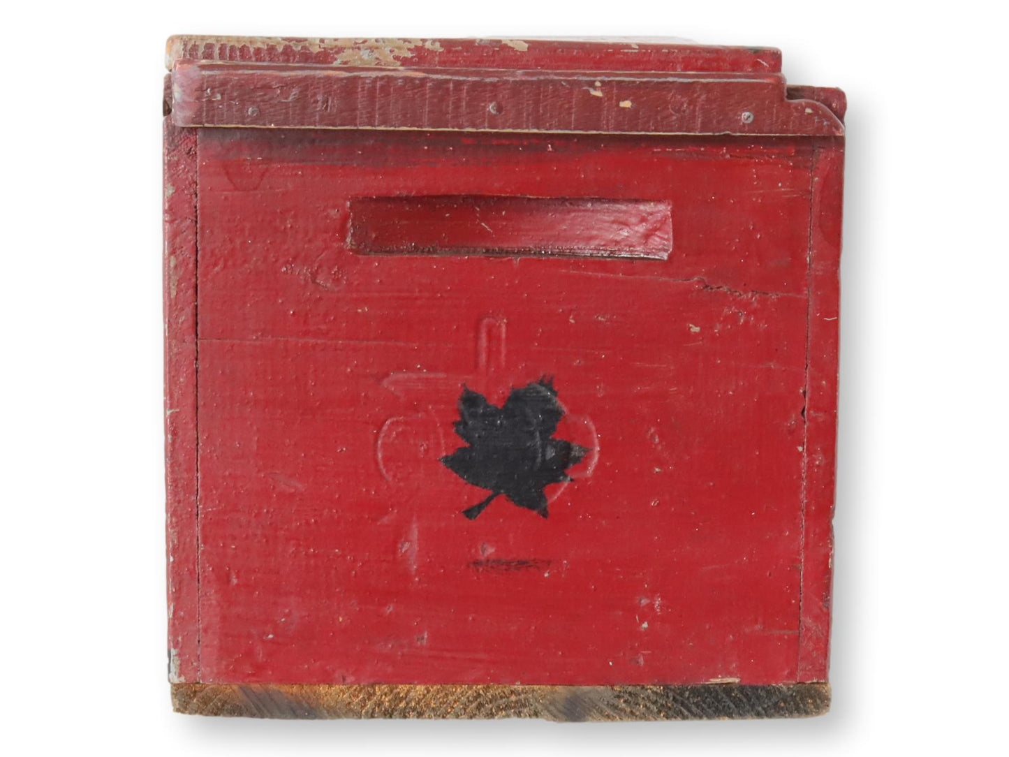 Antique American Folk Art Painted Storage Box