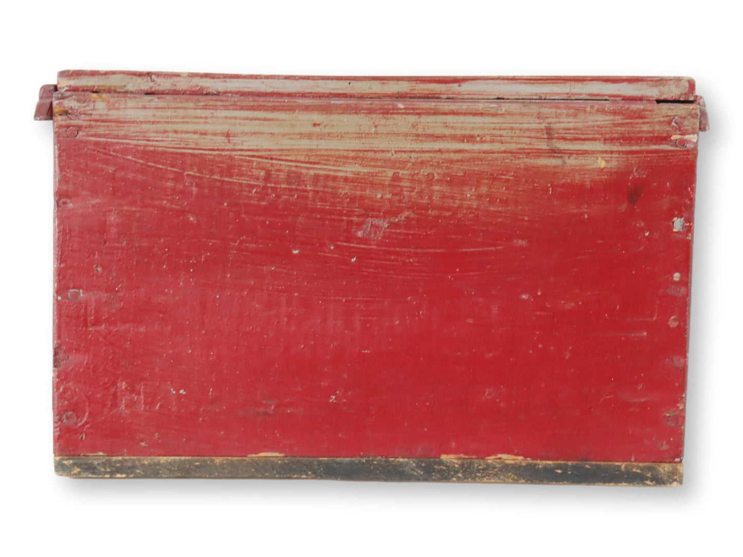 Antique American Folk Art Painted Storage Box