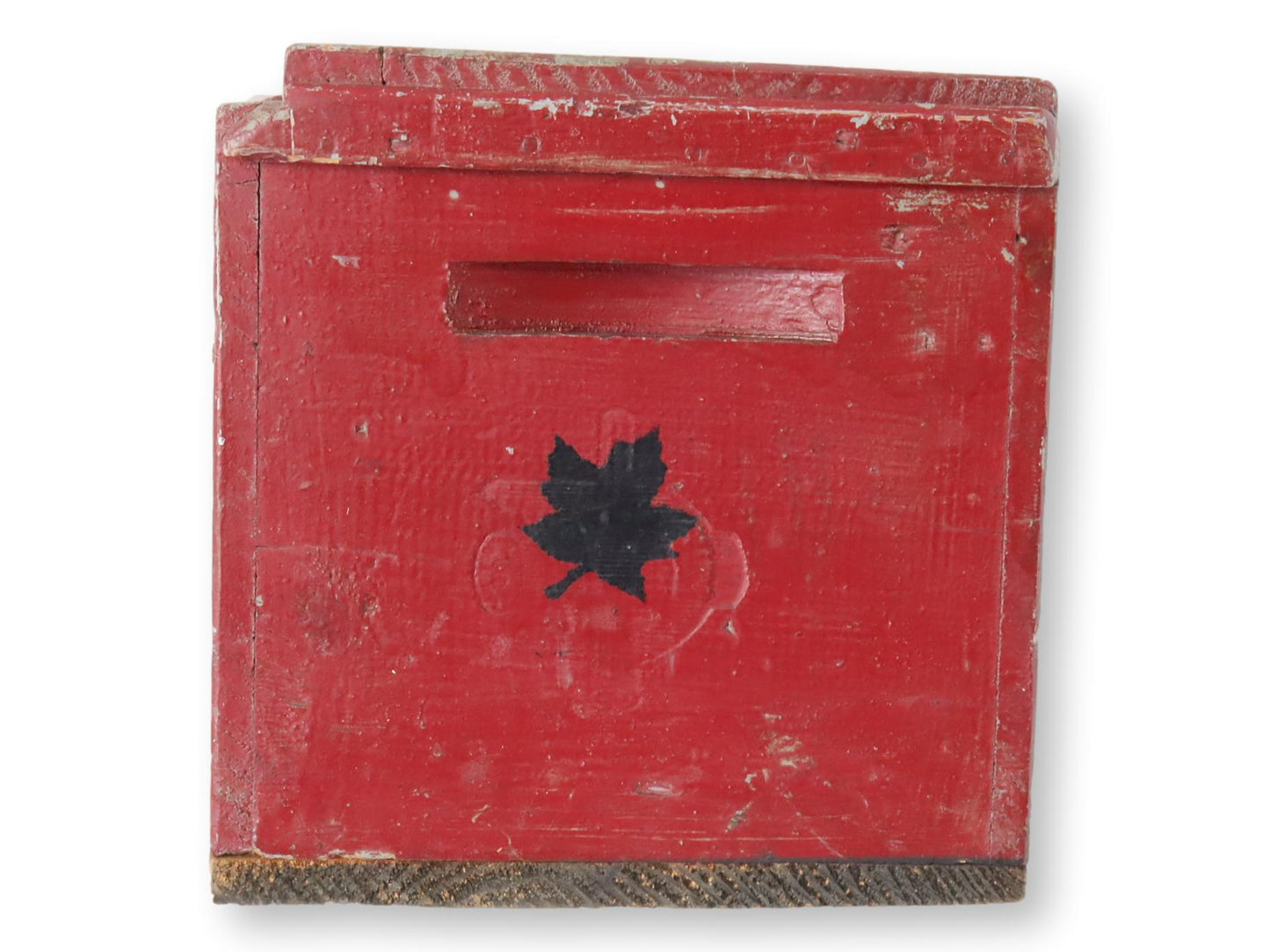 Antique American Folk Art Painted Storage Box