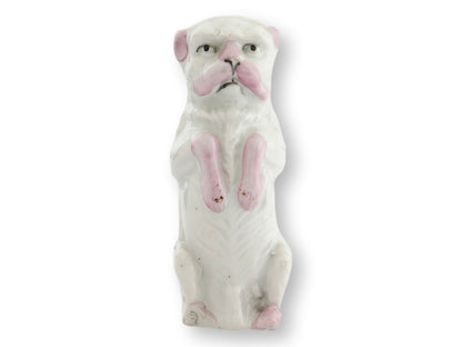 Antique Porcelain Begging Pug Dog